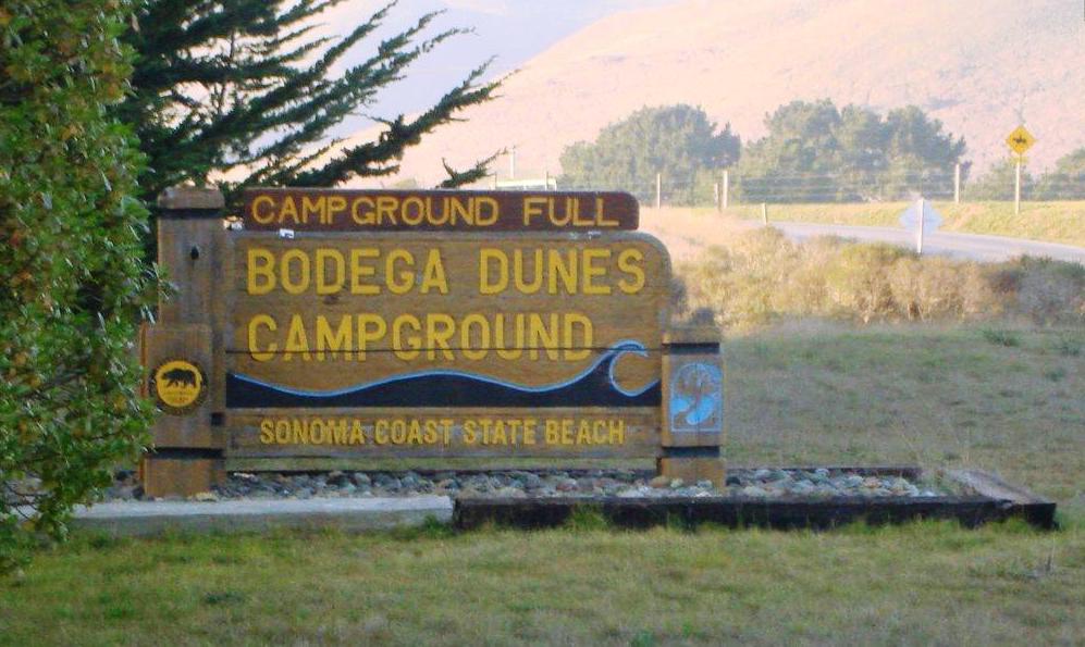 Bogega Dunes Campground in Sonoma Coast State Beach in Jenner, California