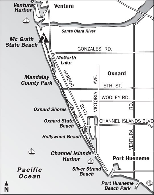McGrath State Beach Trail Map in Oxnard, California