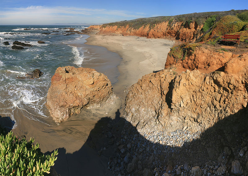 Shorelines of Pescadero State Beach in Pescadero, California