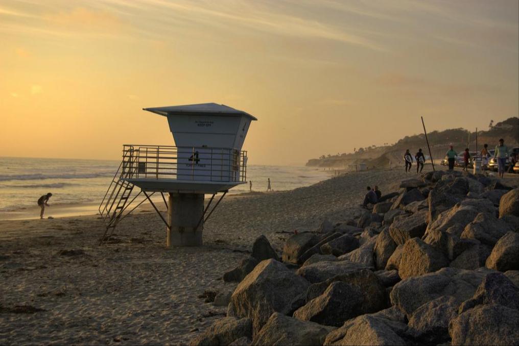 Life Guard Station in Torrey Pines State Beach in San Diego, California