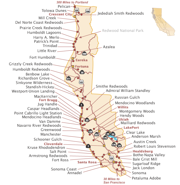 National Parks In Southern California Map - United States Map